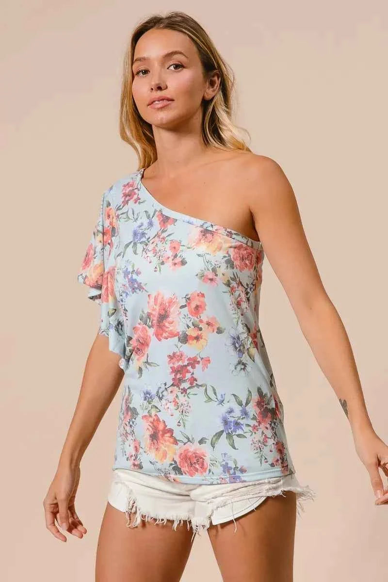 BiBi Floral Printed Jersey Knit Ruffle Sleeve Top 672bb428057d4069964dd63de08b7b45-Max-Origin