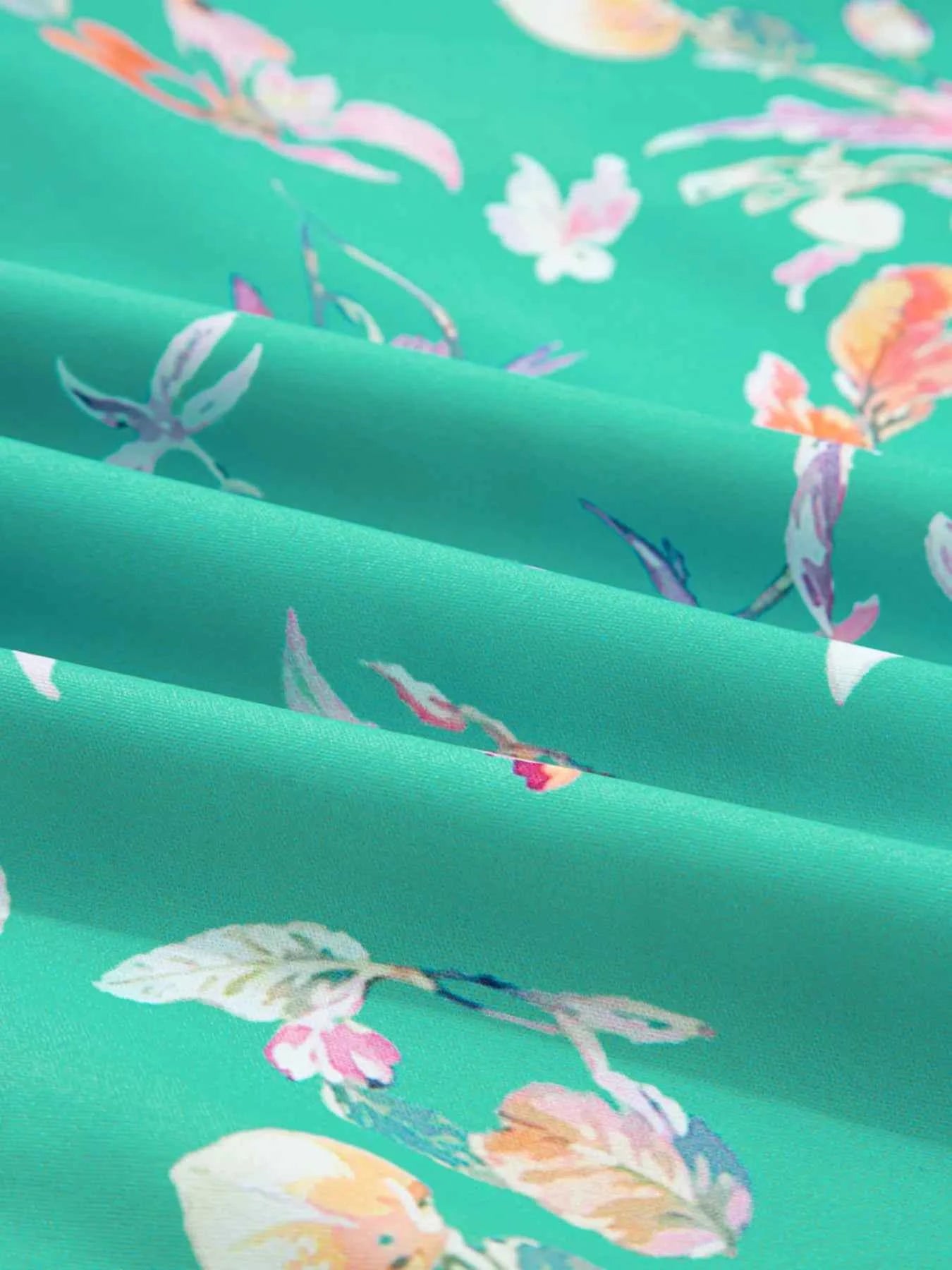 Floral Lantern Sleeve Button Front Shirt 67364afe9c4d4eb5a52c1221bf87b4e2-Max-Origin