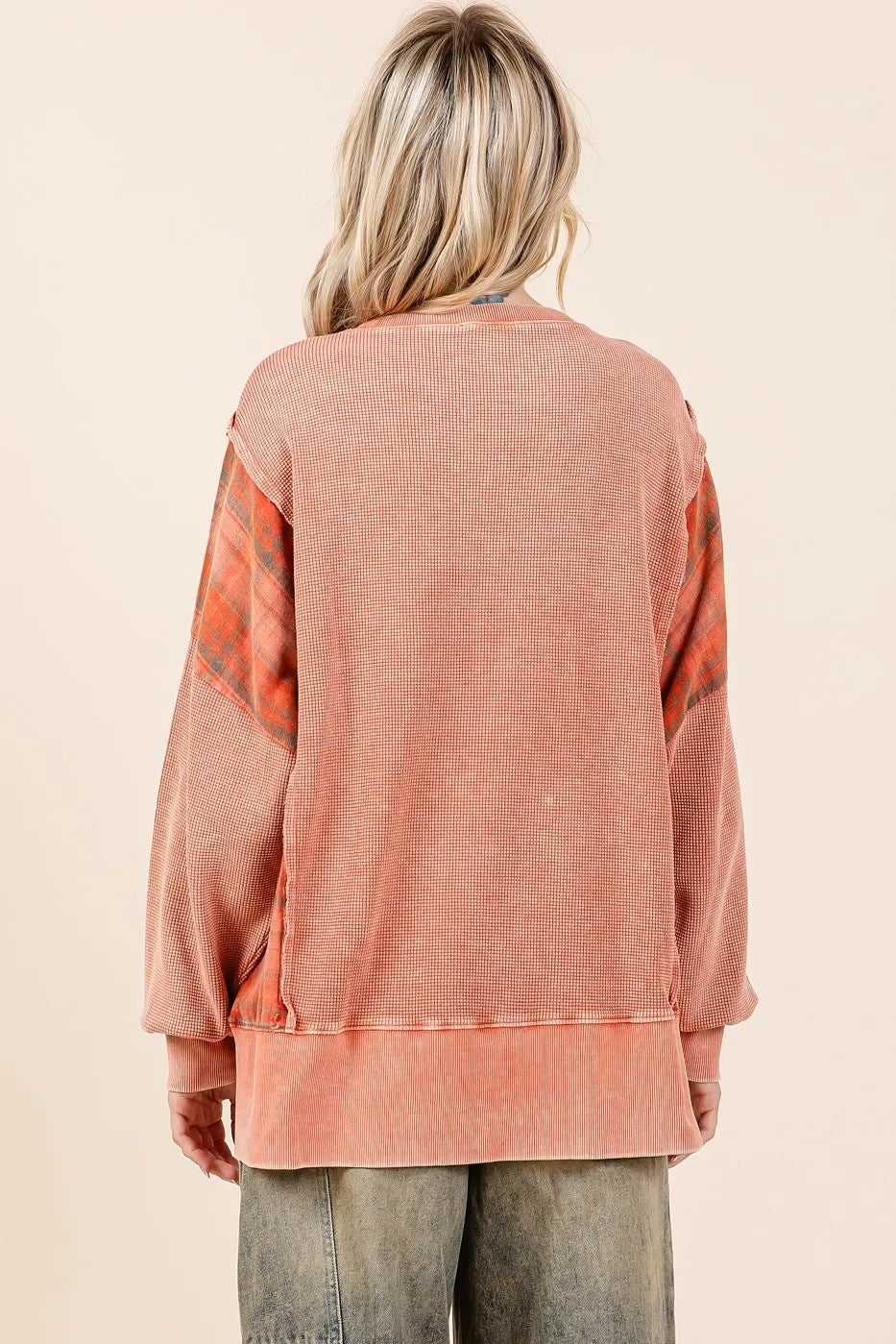 Mittoshop Plaid Panel Mineral Wash French Terry Sweatshirt 6778bdf188be473eaf090ce6bb40c53c-Max-Origin