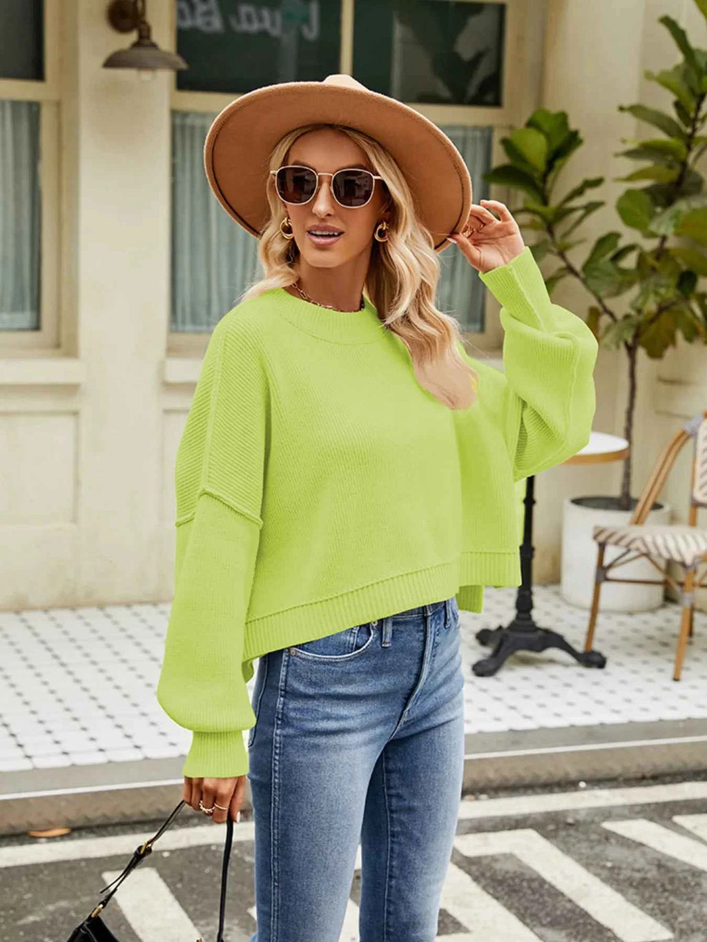 Round Neck Long Sleeve Sweater 67b421506040429c8c793d76a3d6a16e-Max-Origin