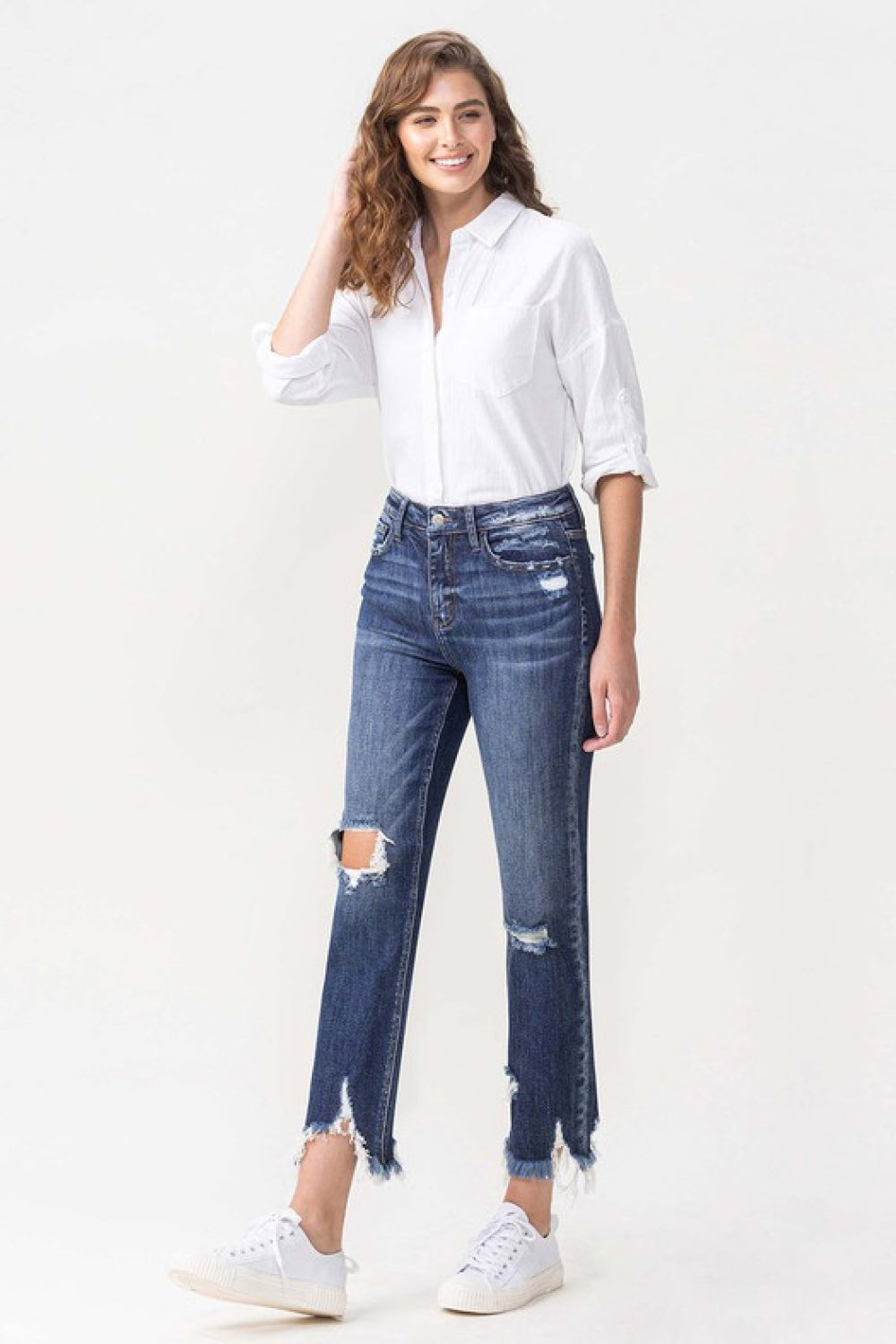 Lovervet Jackie Full Size High Rise Crop Straight Leg Jeans 680aabbfc9fc4d03947321dc13dde36f-Max