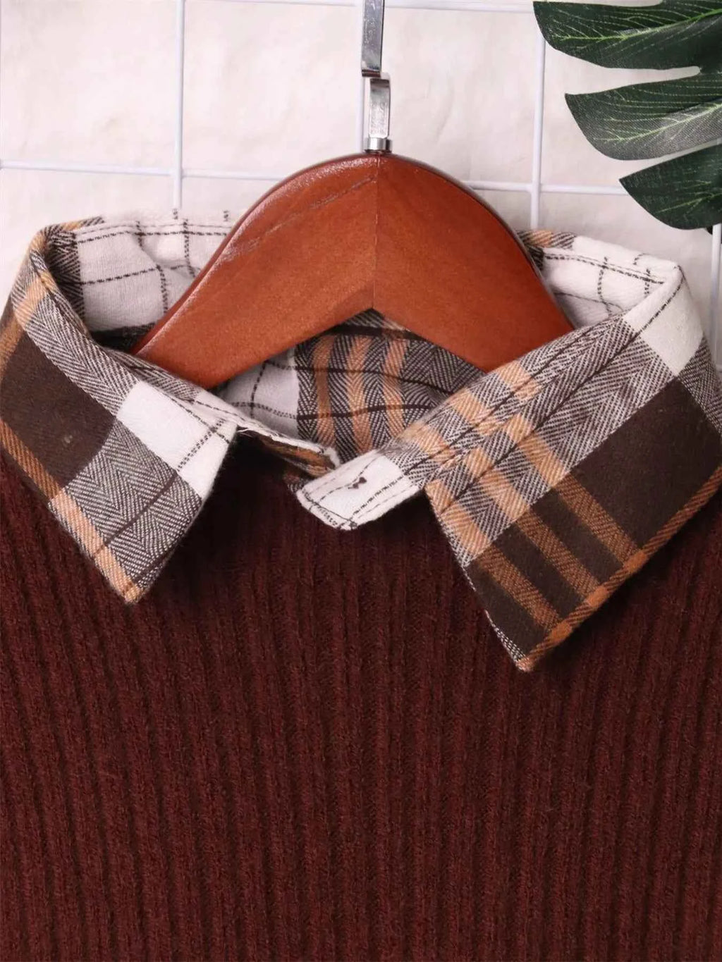 Plaid Long Sleeve Sweater Dress 680b2d3bcc1b4eb78a3f944c4cb402e4-Max-Origin