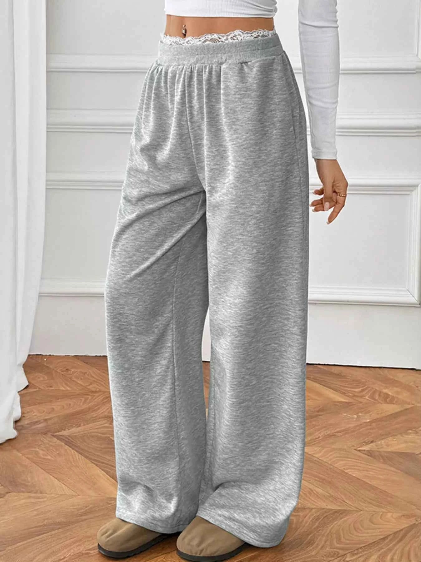 Lace Detail Wide Leg Casual Pants 683f43ce886d4a8ab46f572b8318cfc5-Max-Origin