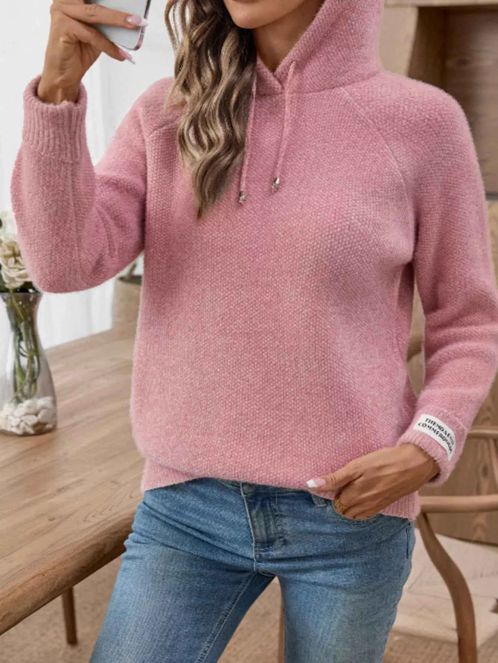 Long Sleeve Drawstring Hooded Sweater 685482c11cfd4ca9b248f55d75673f1f-Max-Origin