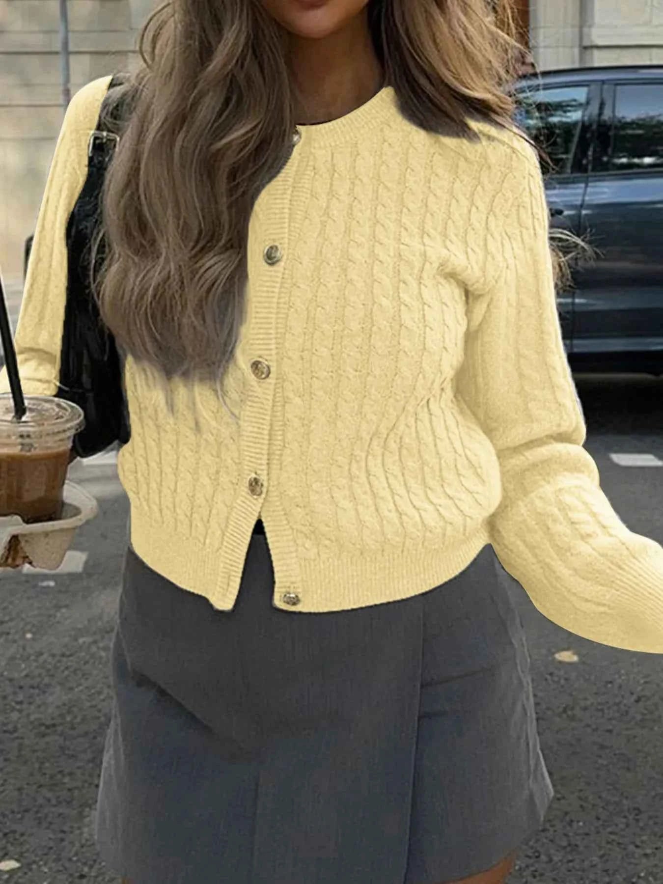 Cable Knit Button-Up Cardigan 687c8ae320bc4565b0d75503aa652a6f-Max-Origin