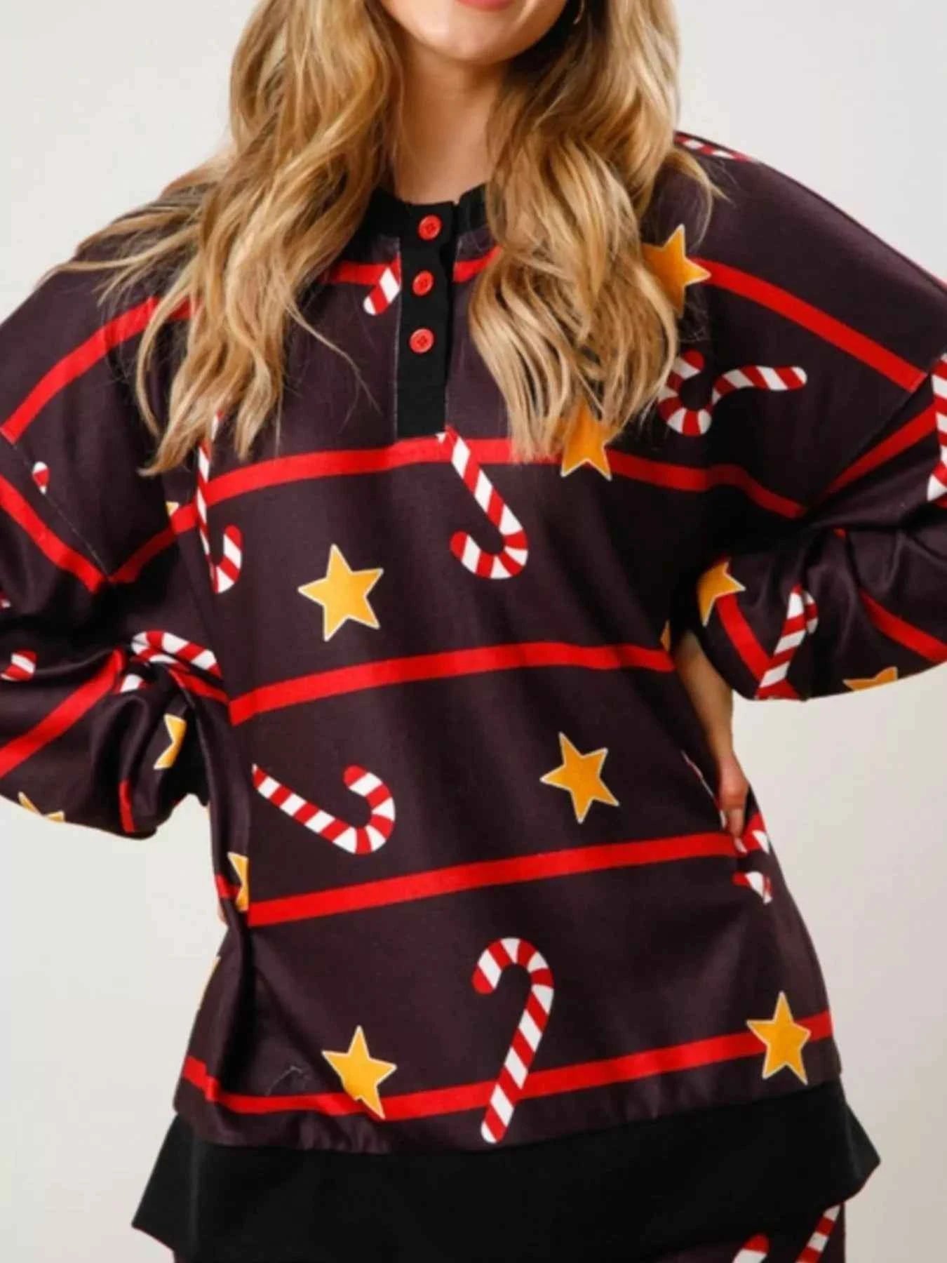 Christmas Long Sleeve Top and Pants Lounge Set Black 68ae8ae3-c673-4106-a24f-8acaa99c155f-Max-Origin