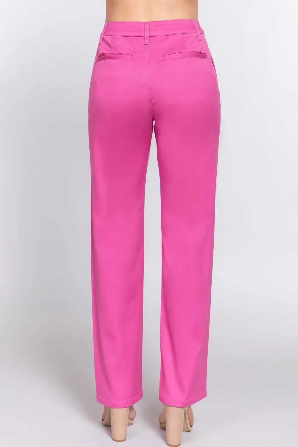ACTIVE BASIC High Waist Straight Twill Pants 68bc125c-b306-4717-9975-ccd012864bba-Max