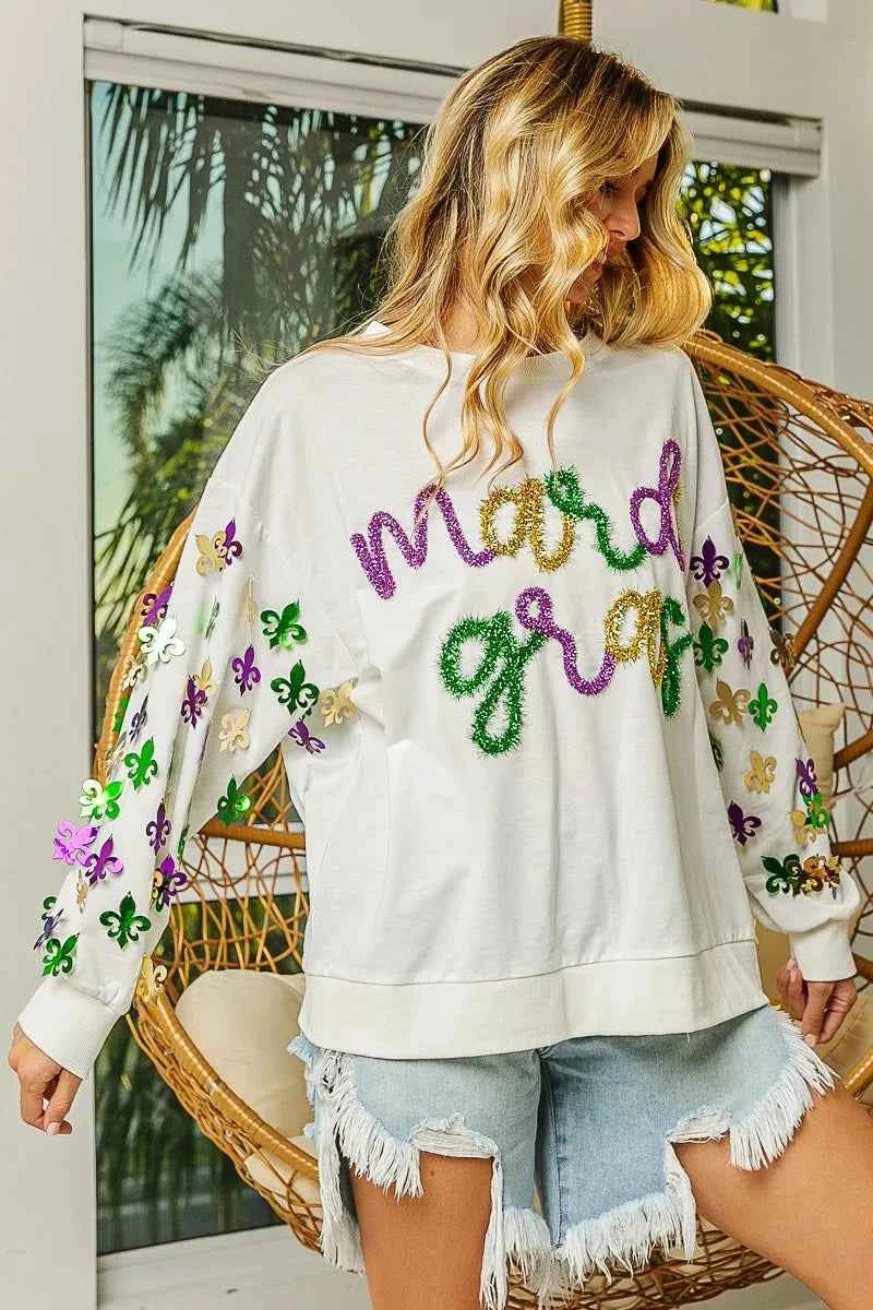 BiBi Fleur De Lis Sleeve Mardi Gras Pullover 68f96affc11f469d902dc84bdde28268-Max-Origin