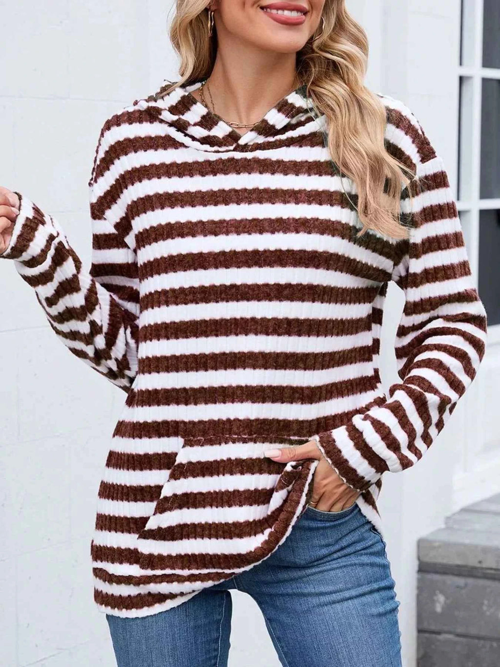 Striped Dropped Shoulder Hoodie 690c94ad-8197-4e9a-bafc-89d5f349c895-Max-Origin