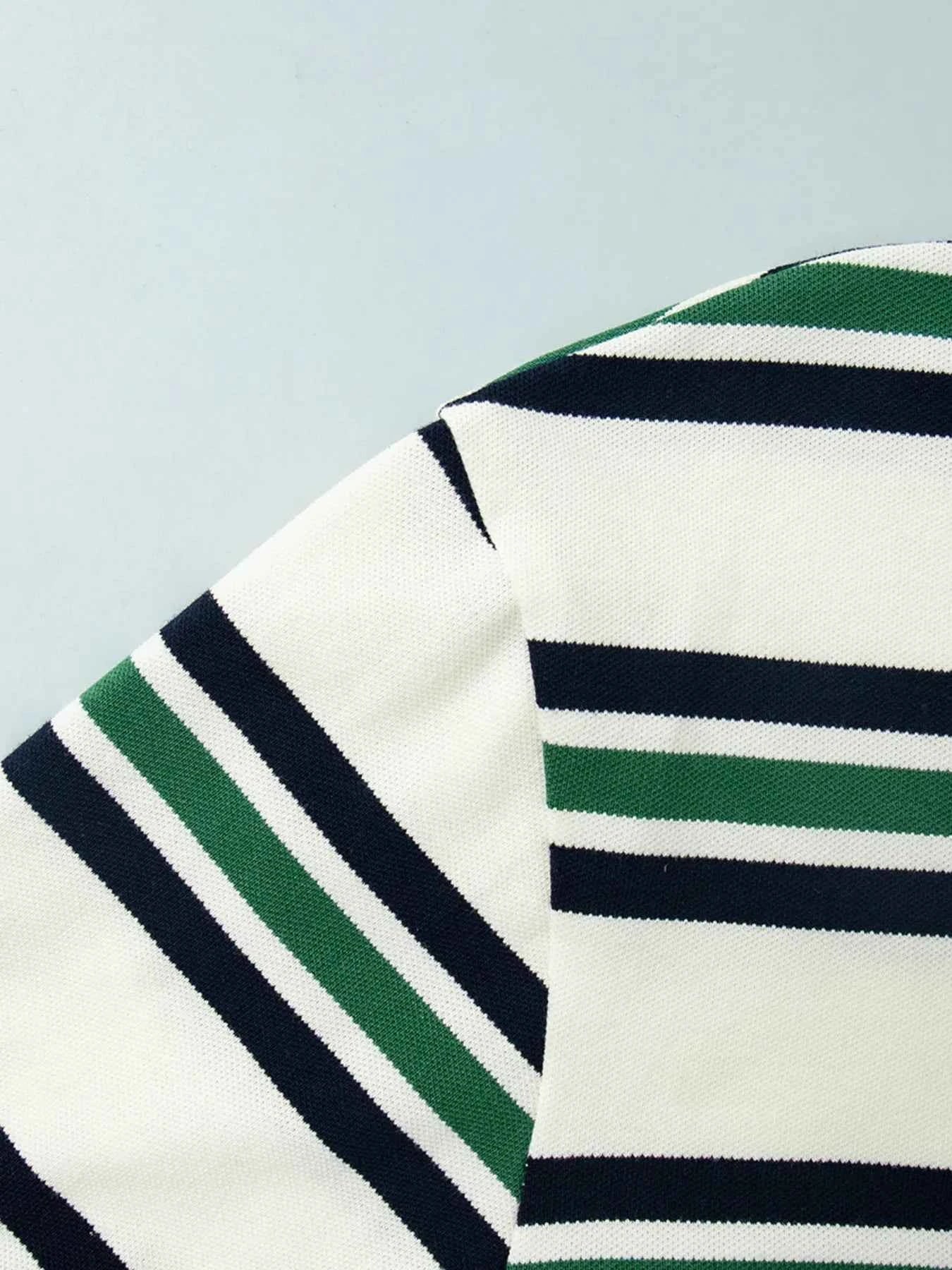 Striped Polo T-Shirt with Contrast Collar 691d05d09a4946e6be3e35d45c12e701-Max-Origin