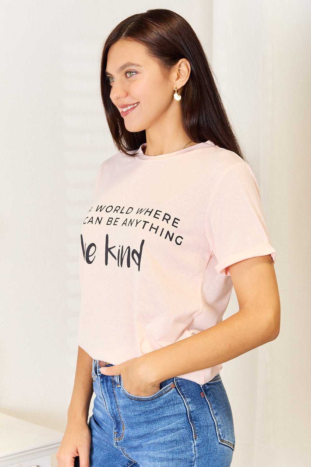 Simply Love Slogan Graphic Cuffed T-Shirt 692a26f6b28c4cac9f4bcd2a2ae64eb6-Max