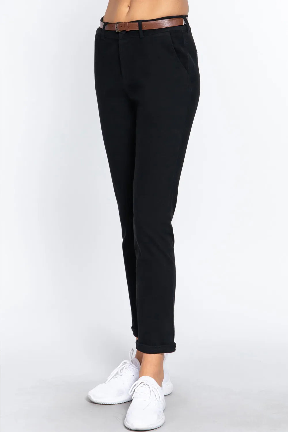 ACTIVE BASIC Cotton-Span Twill Straight Pants 6953e1ed-5112-4d22-911a-f6db7f024a3c-Max