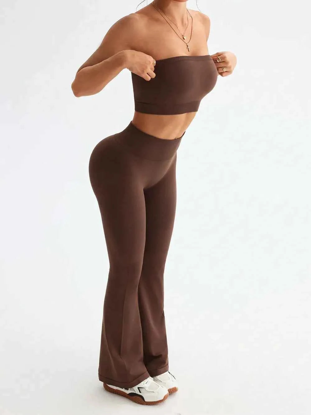 Tube Top and High Waist Flare Pants Active Set 695bc87e-d0c8-40bb-b930-4a5a6d13d3e1-Max