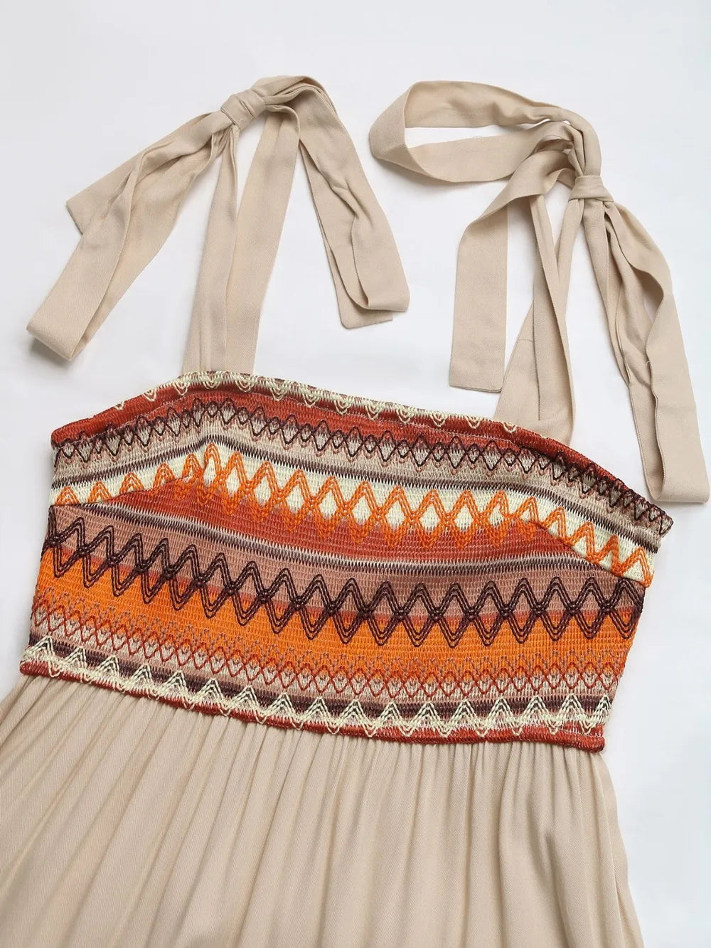 Tie Shoulder Square Neck Tiered Midi Dress 69683316-0bde-4422-b8c6-fe422e8c20b4-Max