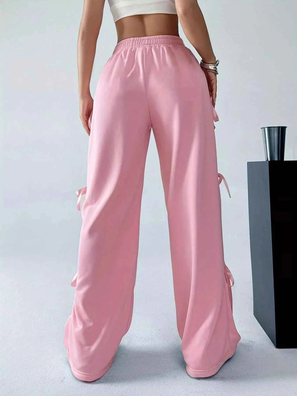 Side Tie Contrast Wide Leg Pants 6a46accc1d0f48bebfb1160b5ac2fd42-Max-Origin