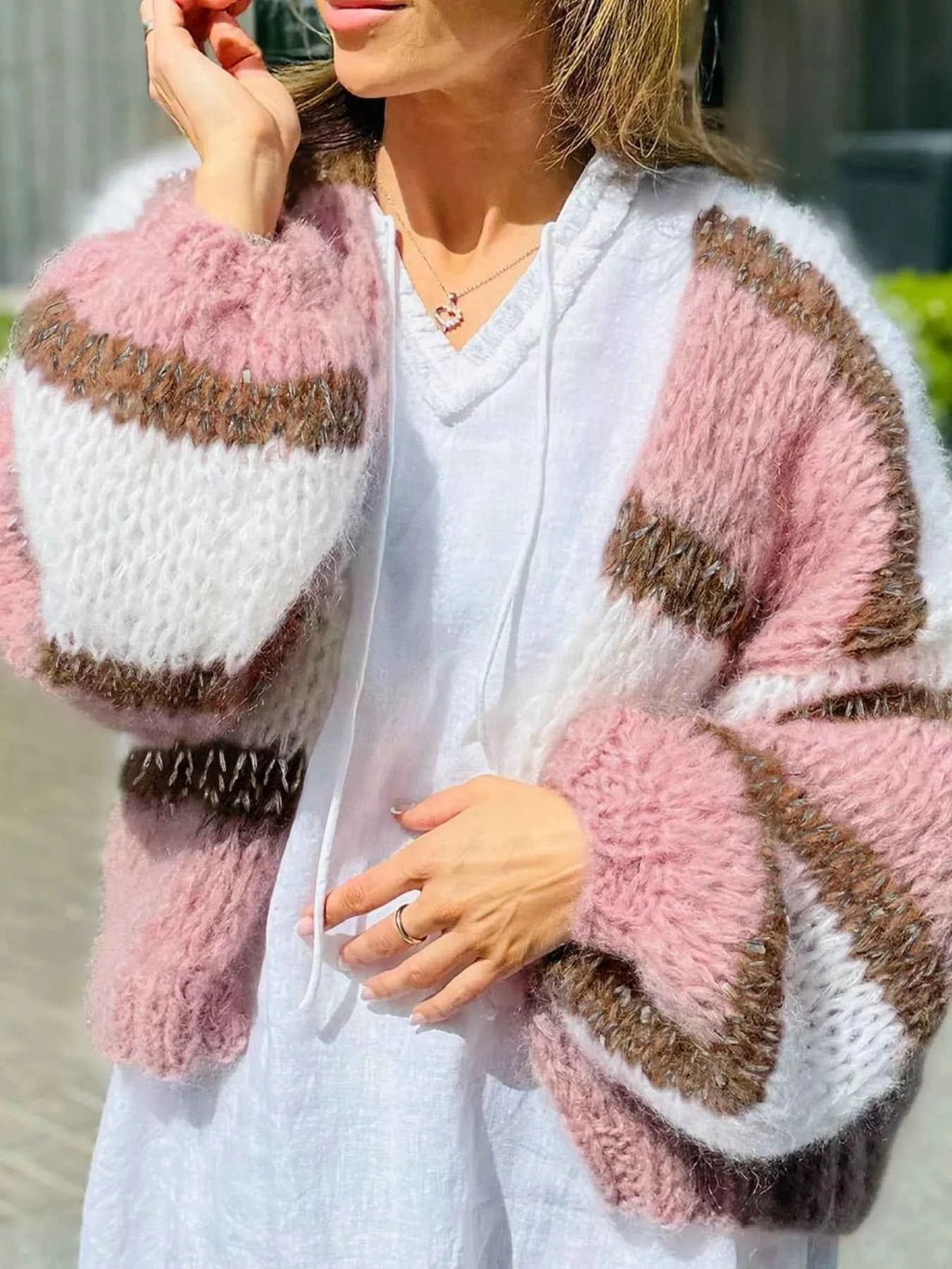 Color Block Open Front Cardigan 6af1b653-a173-4bac-80ce-c23d430560da-Max-Origin