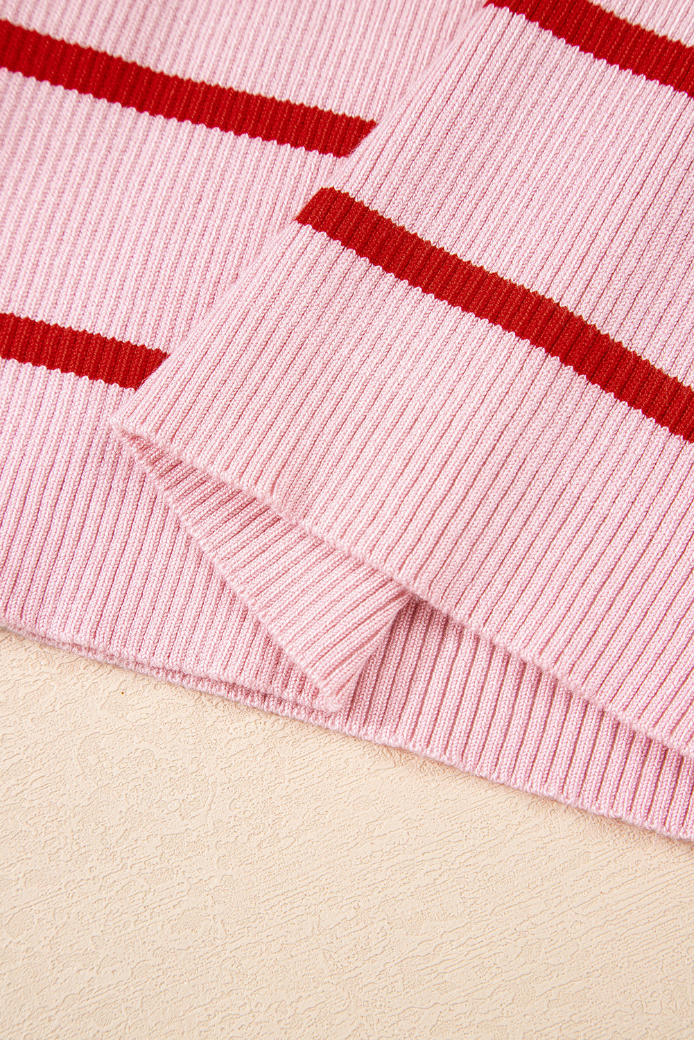 Bright Green Scalloped Edge Striped Ribbed Tank Top 6b044af64832ddc5