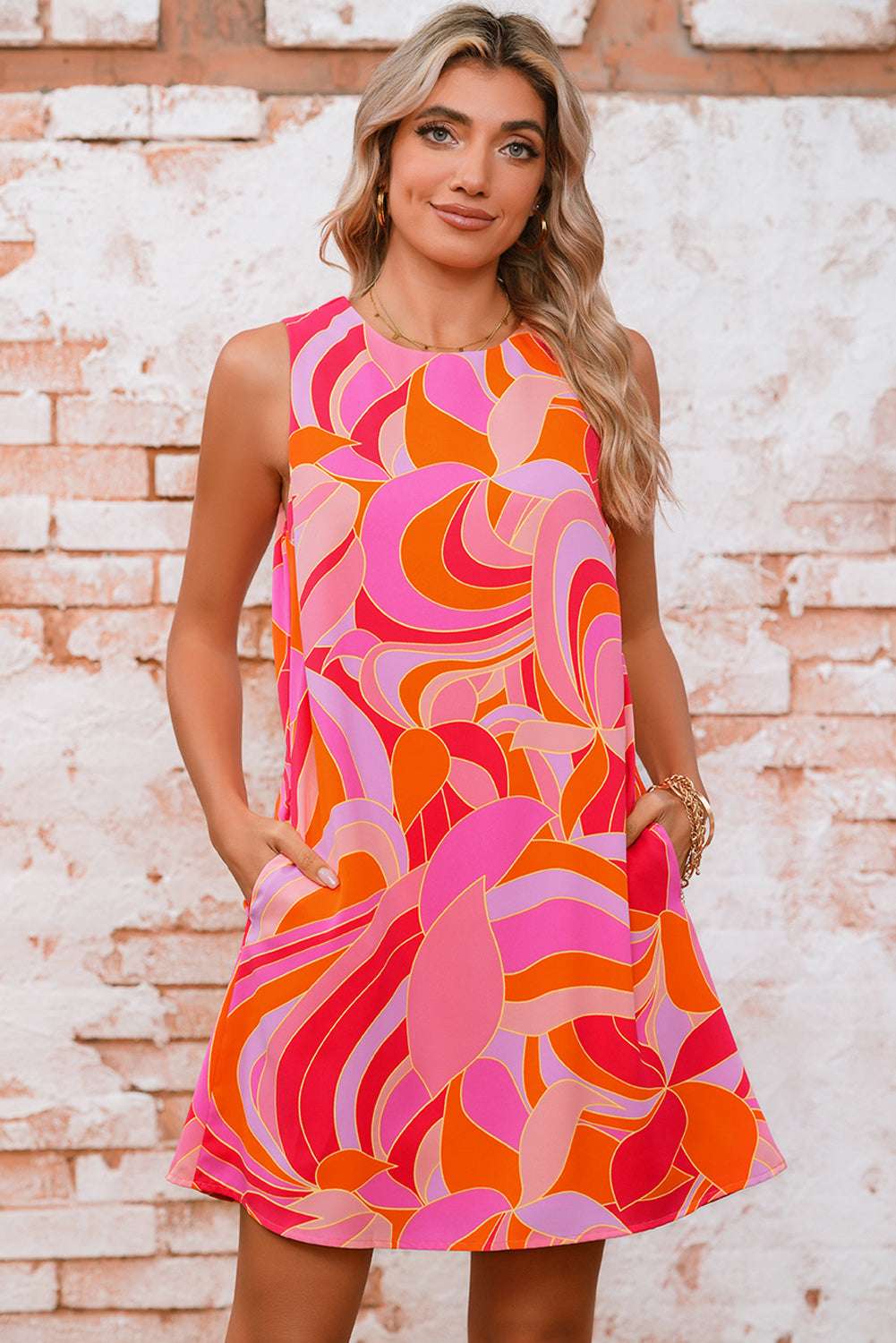 Rose Abstract Floral Print Sleeveless Shift Mini Dress 6b7b009427f475c4-_4