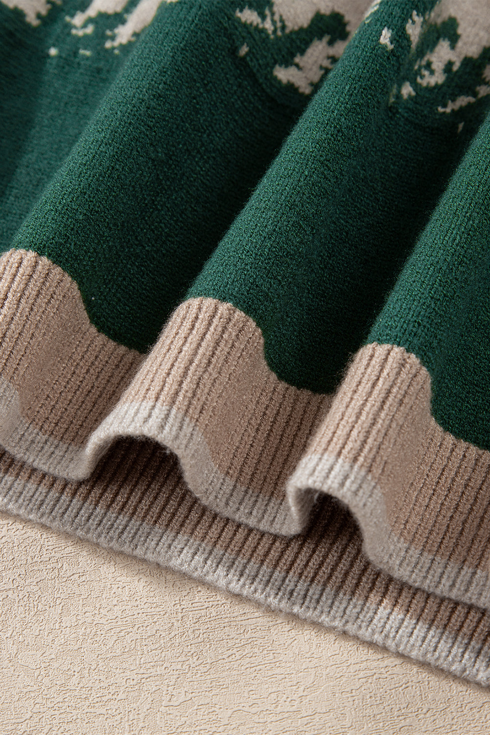 Black Stylish Color Block Pattern Drop Shoulder Sweater 6b996fe225474f2c