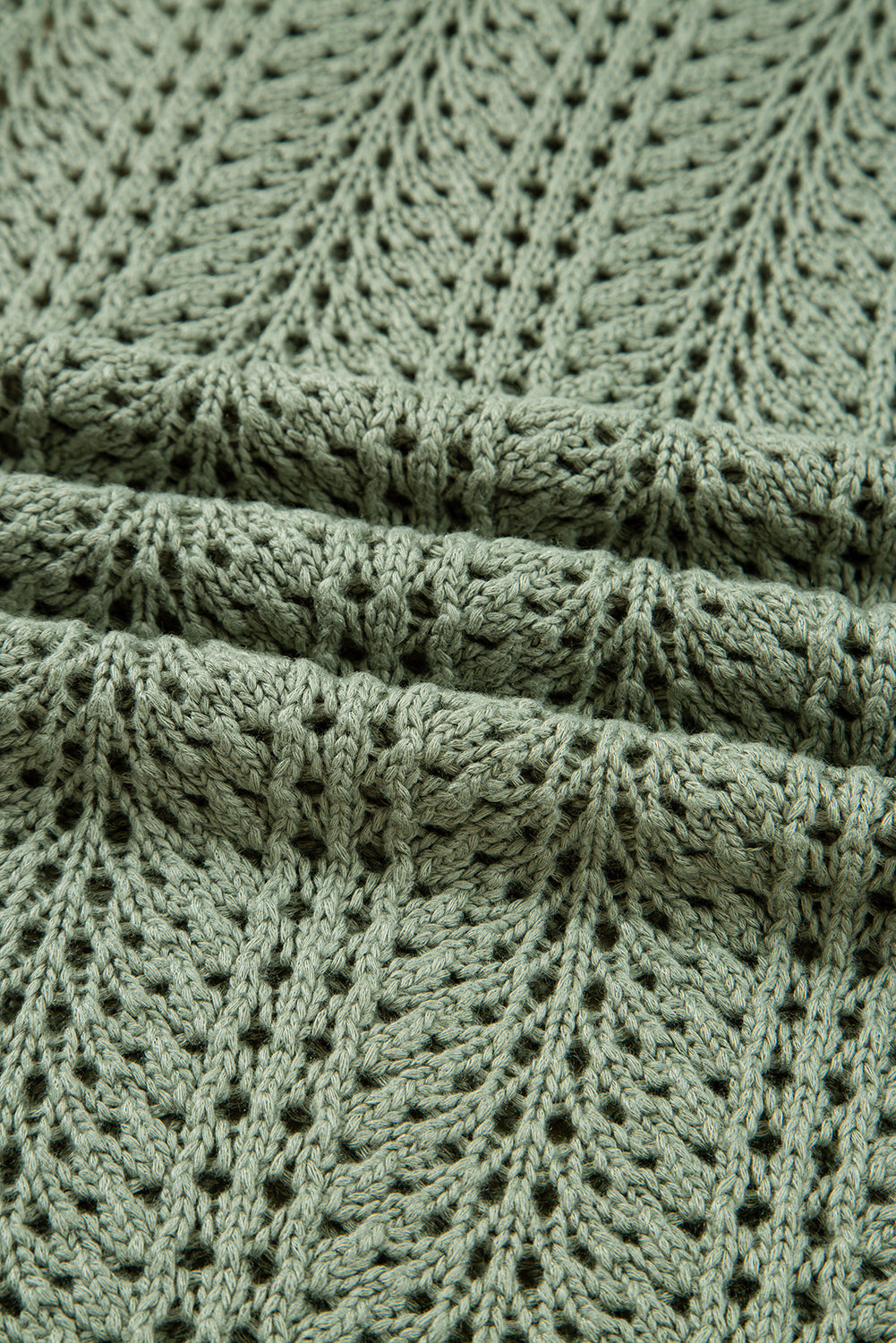 Green Bay Scalloped Edge Eyelet Knit Batwing Sleeve Cardigan 6ba96bc18f64259d