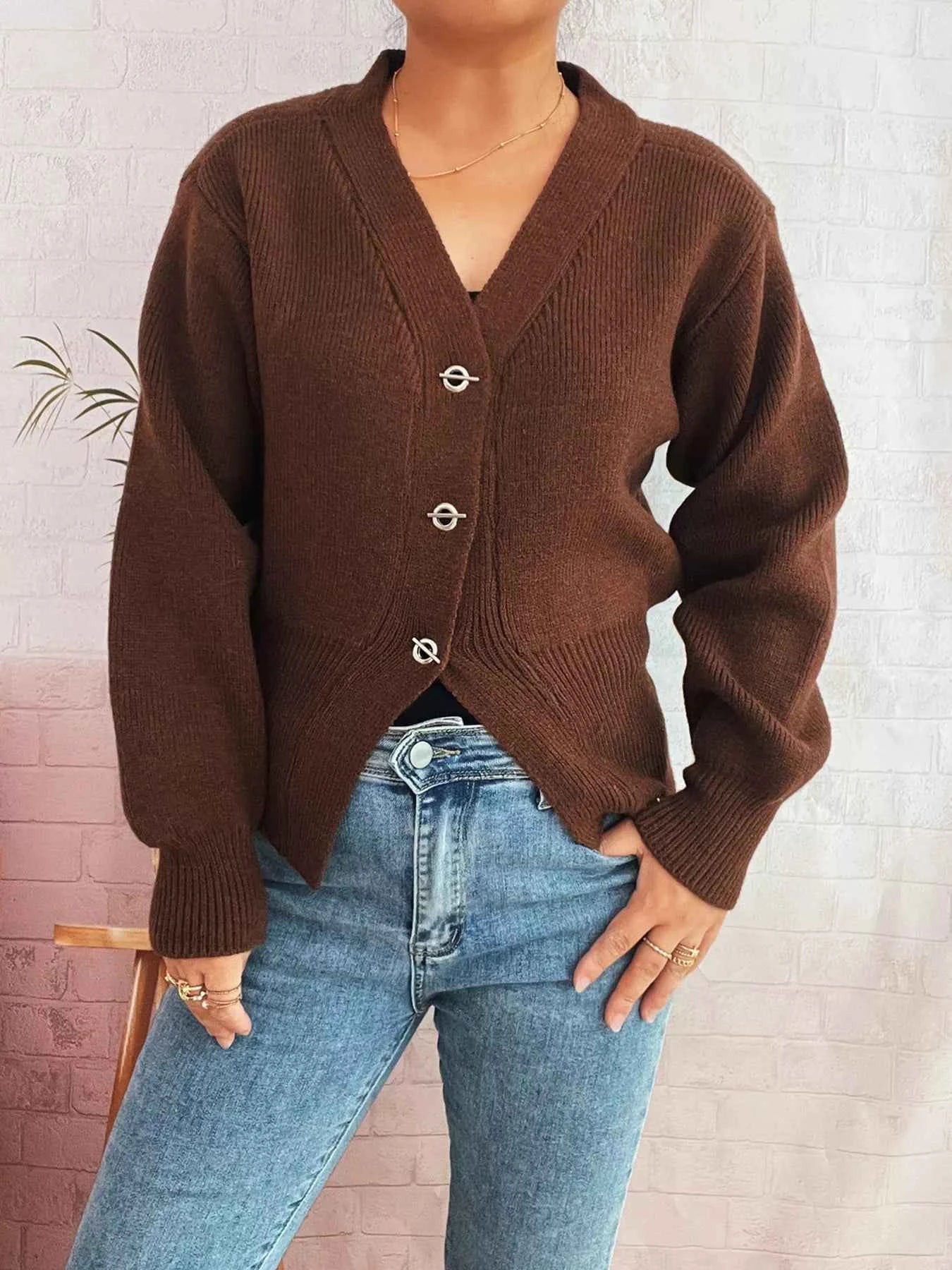 Button Up Long Sleeve Cardigan 6bd3e5d0dcb3414c9a00b30d5093fb83-Max-Origin