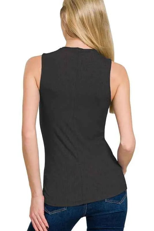 Zenana Ribbed Sleeveless Mock Neck Top 6c00015e-fde9-44bf-833b-aa838b5c156c-Max-Origin