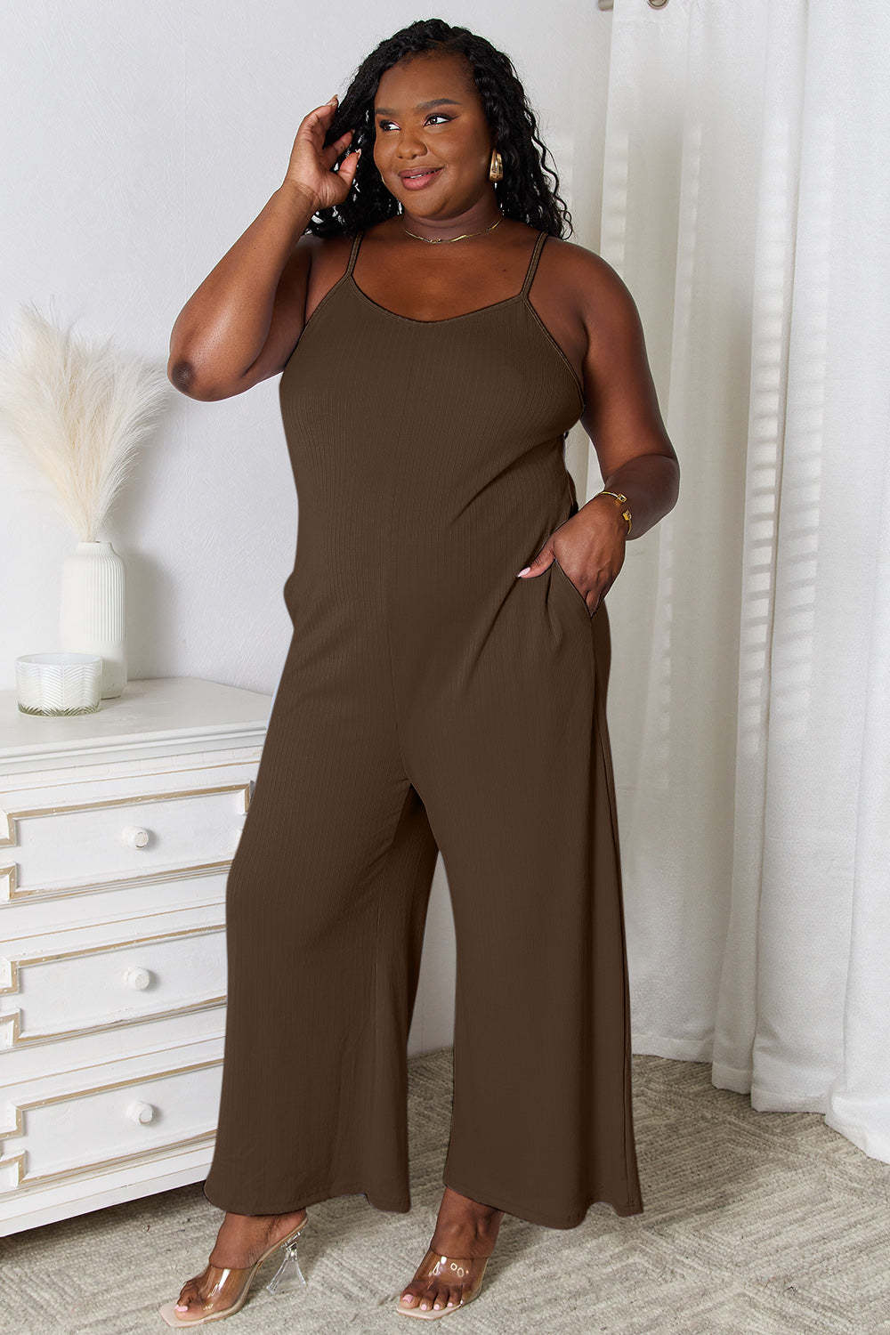 Basic Bae Full Size Spaghetti Strap V-Neck Jumpsuit 6c081d63bac04c7b84705abfe04d32d5-Max