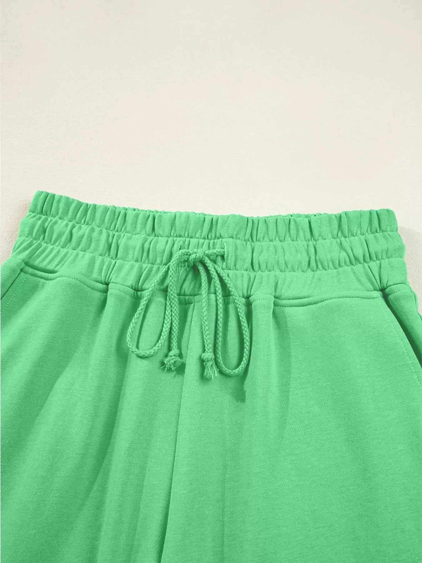 Drop Shoulder Puff Sleeve Crop Top and Drawstring Wide Leg Pants Set 6c4f3f2fc1b441f4ac2a132e1f82f2fa-Max-Origin