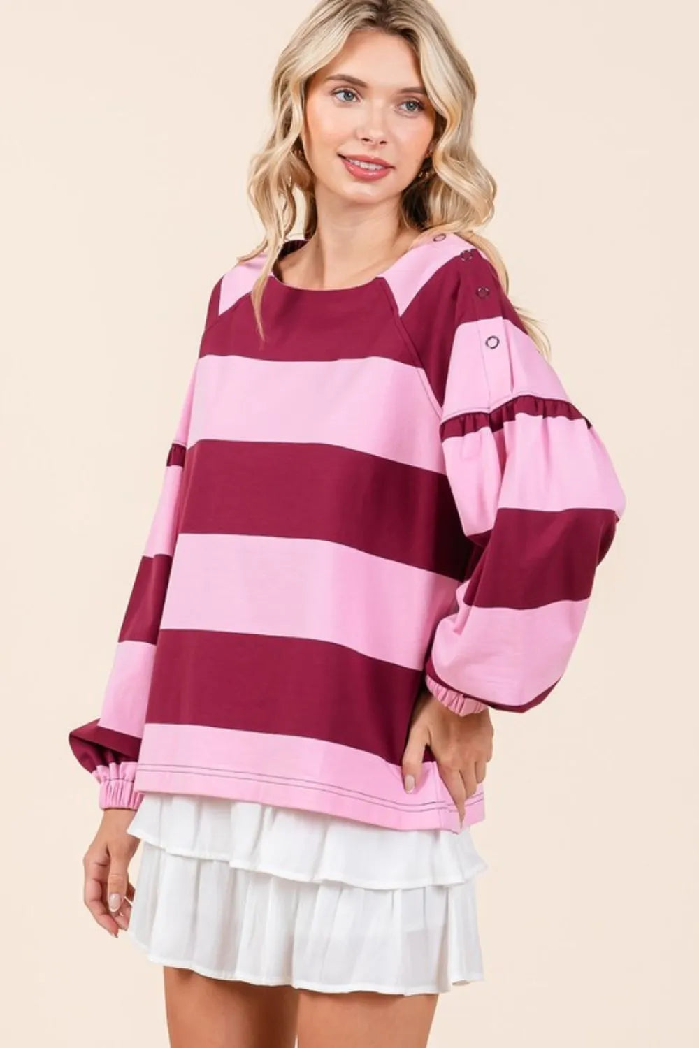 Mittoshop Striped Snap Shoulder Long Sleeve T-Shirt 6c5b7e64-1c97-49ae-a62b-17fbd23d6cc2-Max