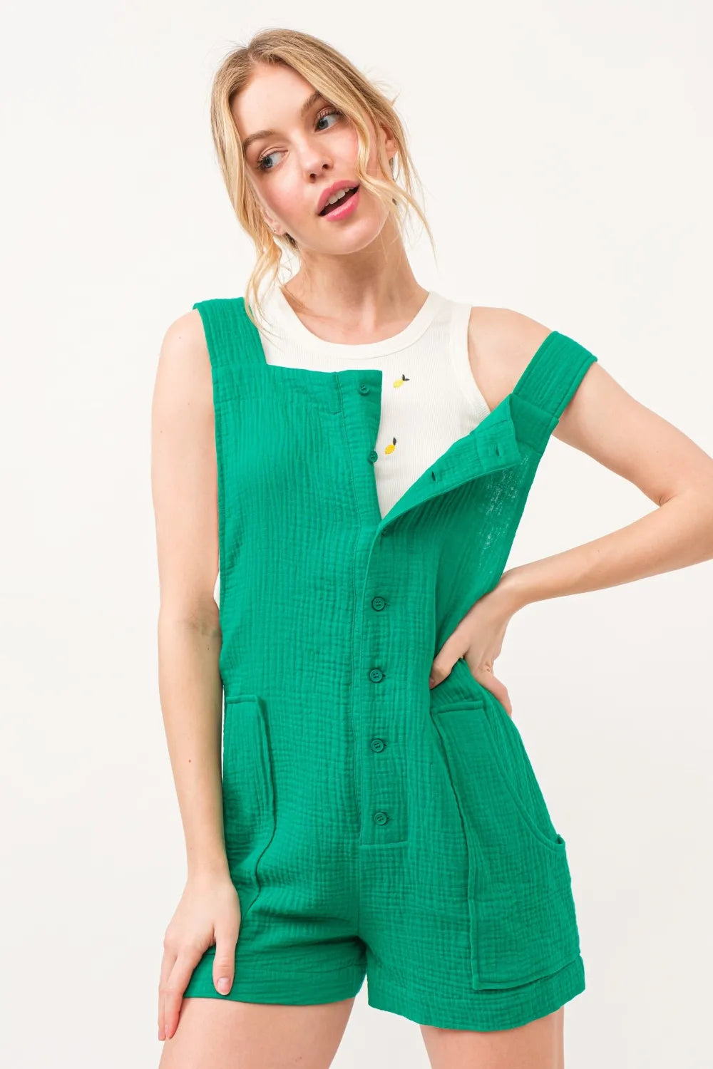 And The Why Button Up Tie Back Sleeveless Romper 6c6ab1f7-267e-4572-8e6b-1cf888122da3-Max