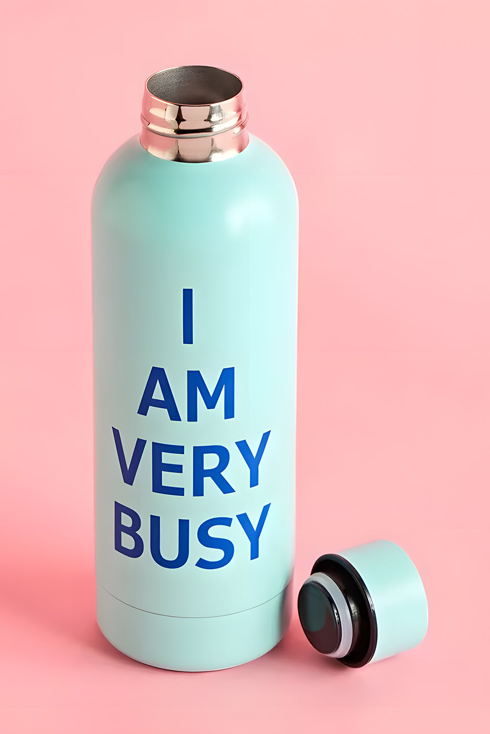 Iceland Blue I AM VERY BUSY Stainless Steel Water Bottle Iceland Blue ONE SIZE 100%Alloy 6c9464f345cd1de3