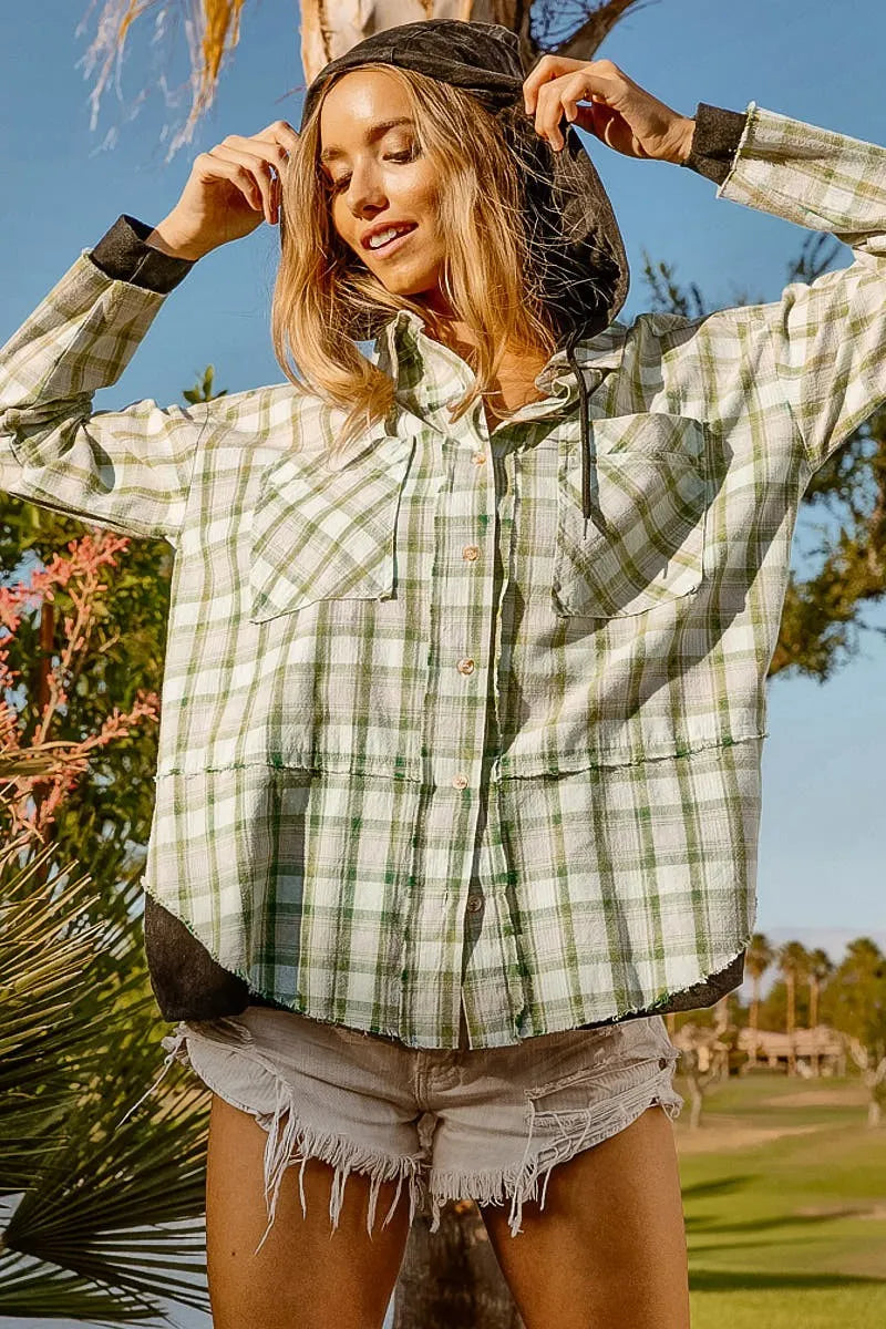 BiBi Casual Check Shirts with Hood 6cbc94732c074e0487c5b14b52c4307a-Max-Origin