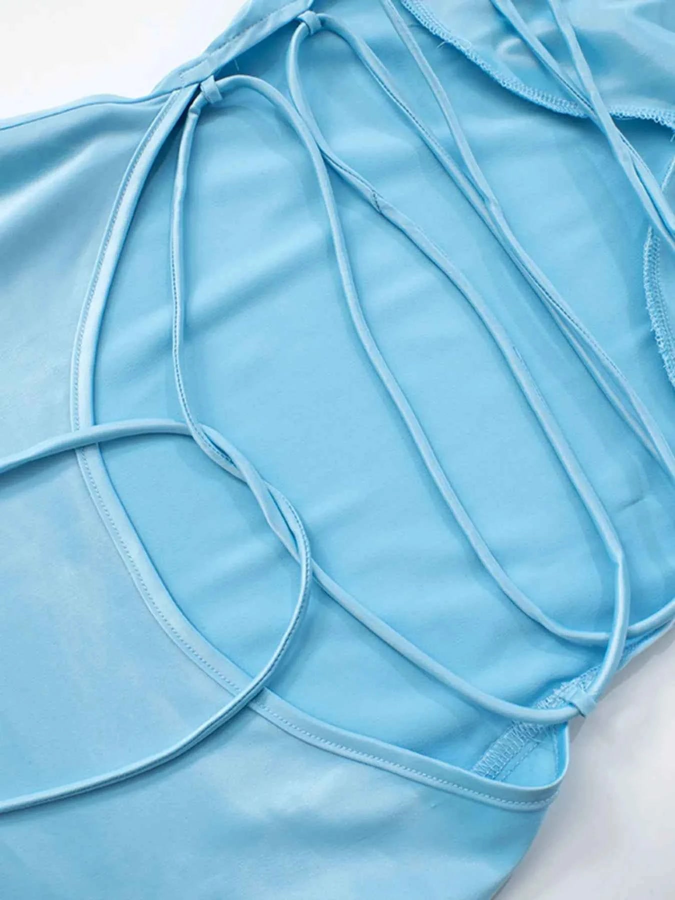 Ruched Lace Up Cami Mini Dress 6cc8814878904d14acd9dfdc1396e093-Max-Origin