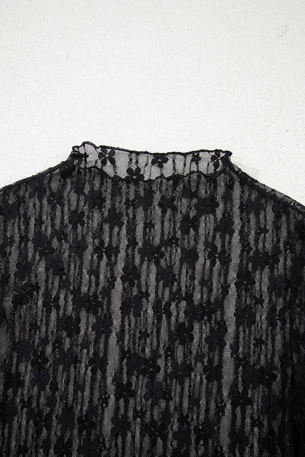 Black Sheer Floral Lace Long Sleeve Slim Fit Top 6cd2fbef25678714