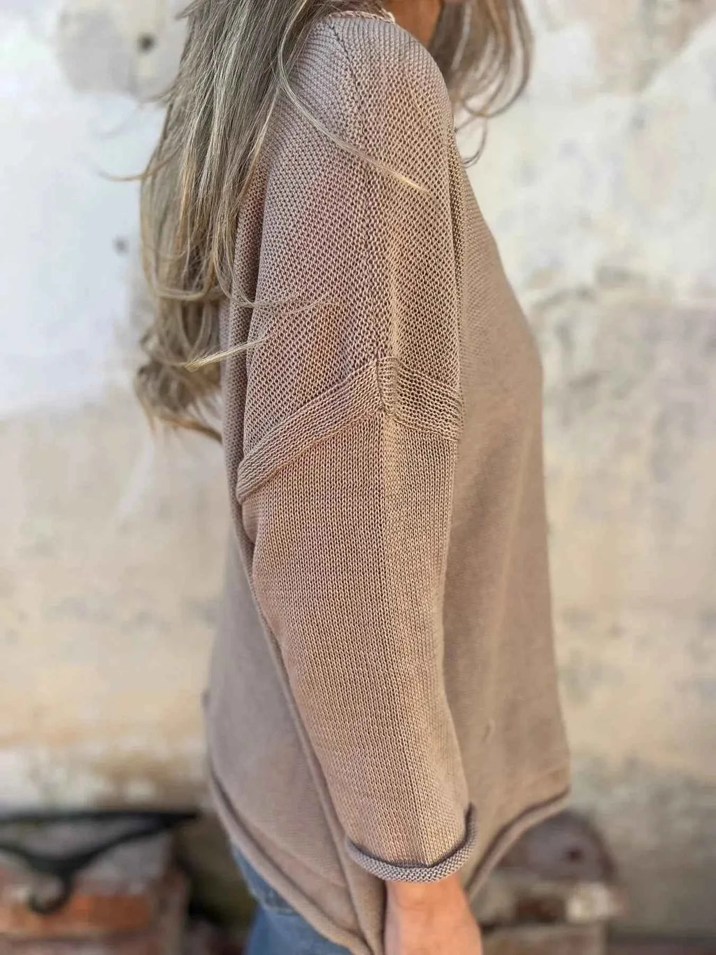 Full Size Casual V-Neck Knit Sweater Plus Size 6d0461e3-b238-4609-8e58-847f0c58dcad-Max-Origin