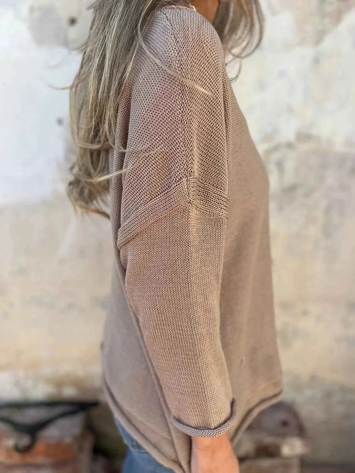 Full Size Casual V-Neck Knit Sweater Plus Size 6d0461e3-b238-4609-8e58-847f0c58dcad-Max-Origin