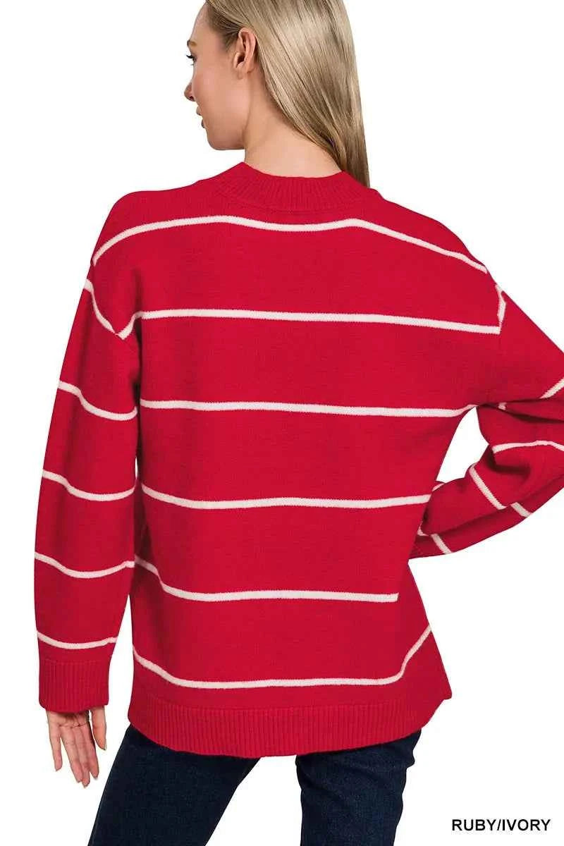 Zenana Round Neck Stripe Sweater 6d41089828074d5182cd4e5d0c7f249d-Max-Origin