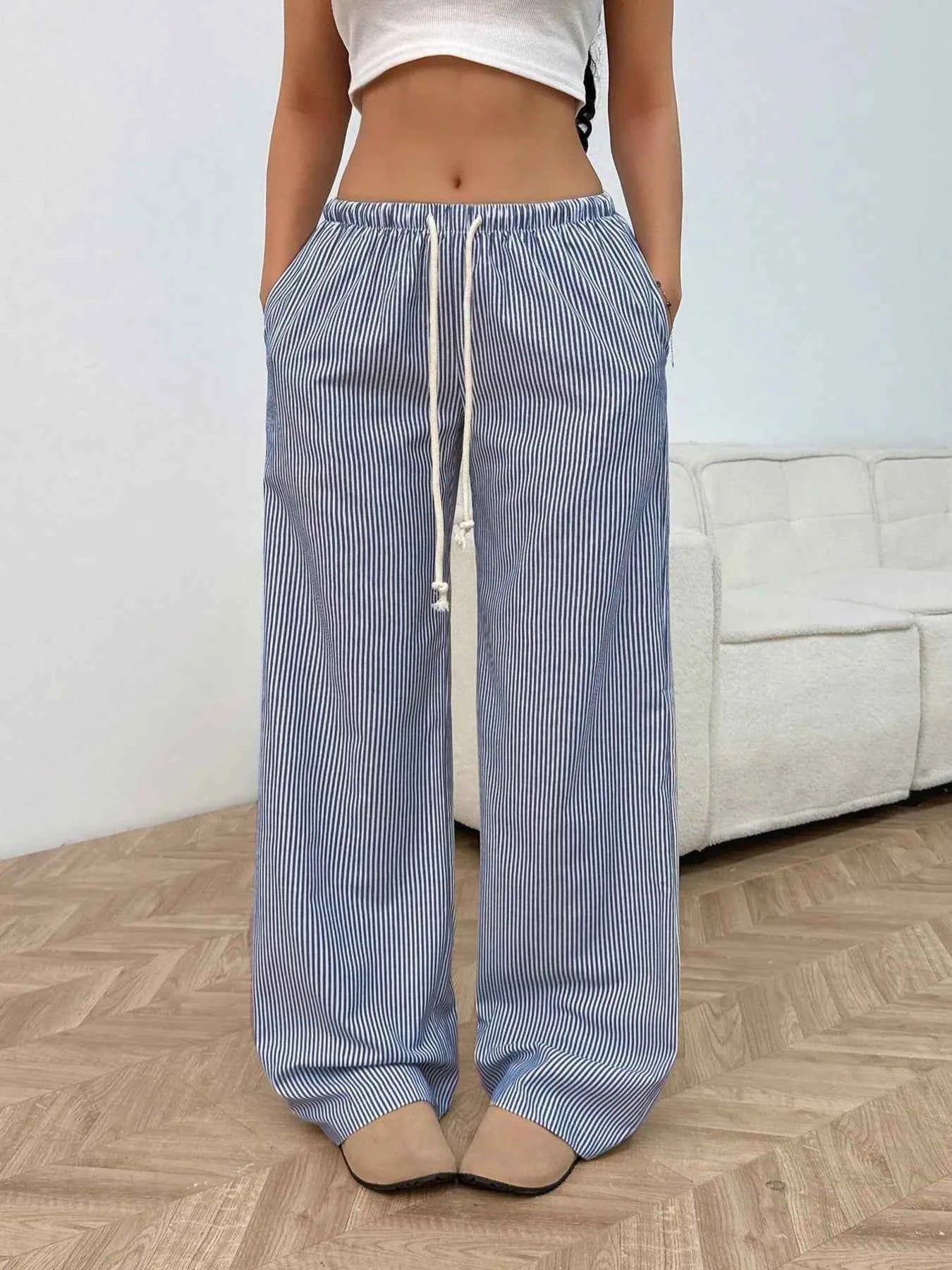 Drawstring Striped Wide Leg Pants 6dcf9249381841f9ab84048bfaacd8d5-Max-Origin