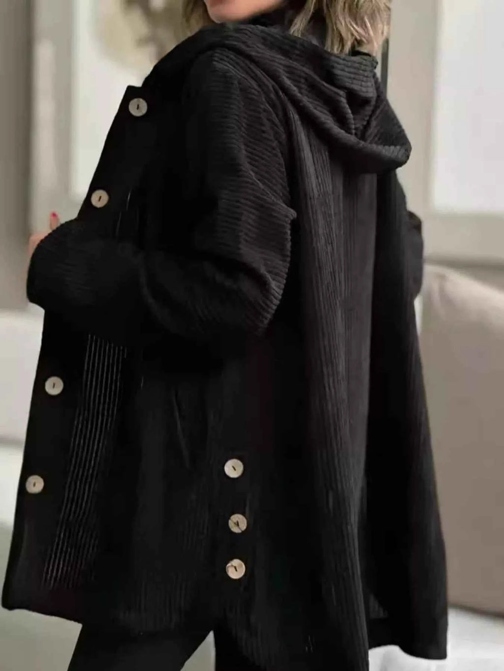 Full Size Corduroy Hooded Button-Up Jacket Plus Size 6df2ecb2-0fa3-4e50-b004-b3e950e24052-Max-Origin