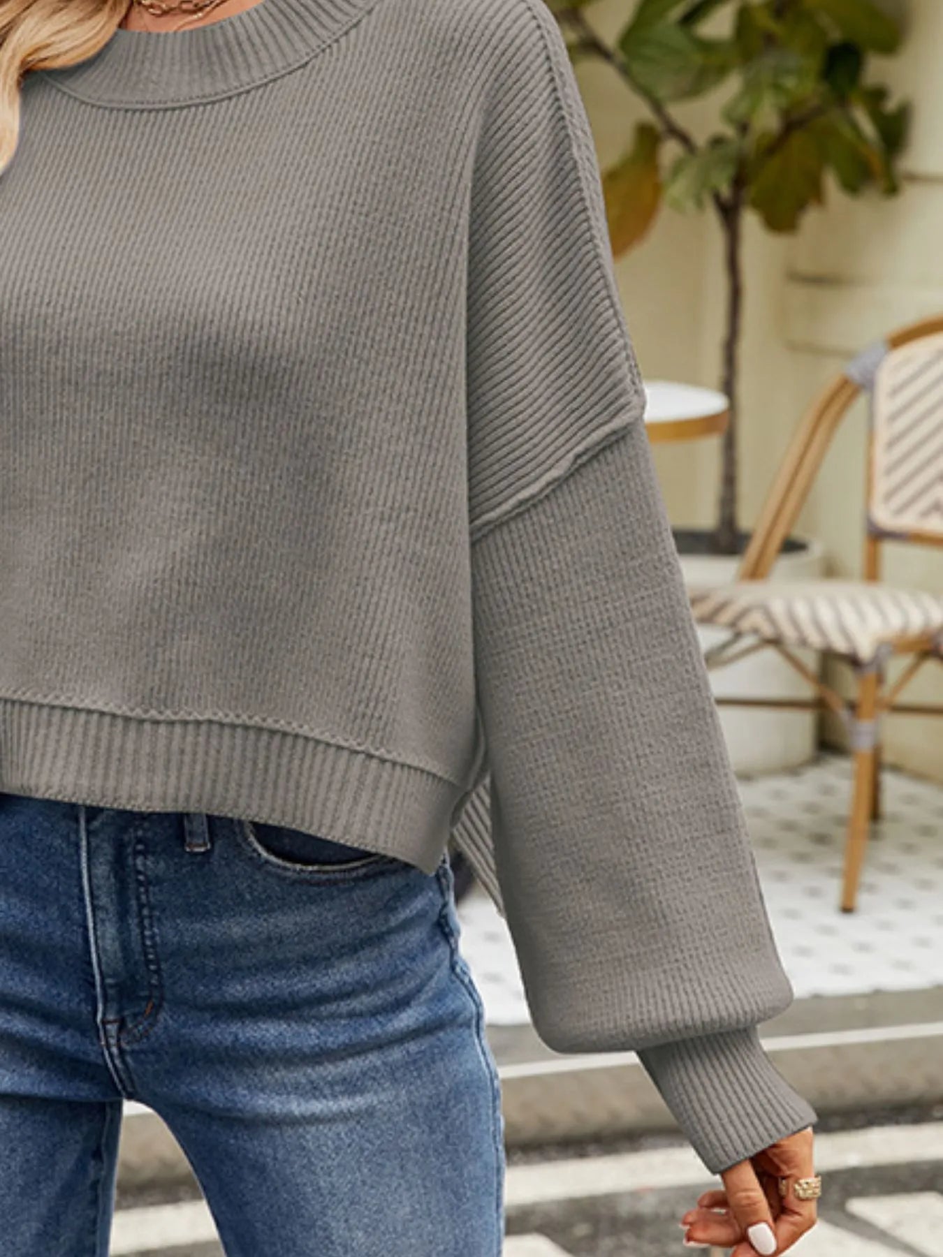 Round Neck Long Sleeve Sweater 6e0c9299-8f52-42c2-a8d3-3a4d88cb3c68-Max-Origin