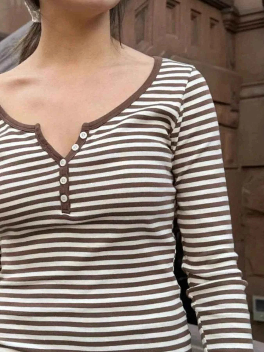 Striped Long Sleeve Henley T-Shirt 6e24fde9-453e-40ac-be91-42b1eacbffb3-Max-Origin