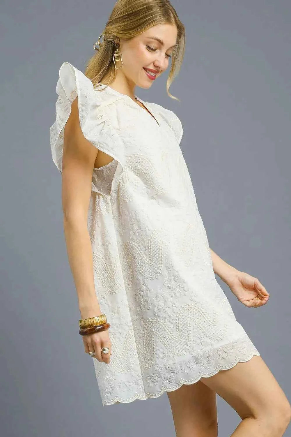 Umgee Scalloped Hem Embroidered Mini Dress 6e502667-f697-4ede-a312-ed110724a017-Max-Origin