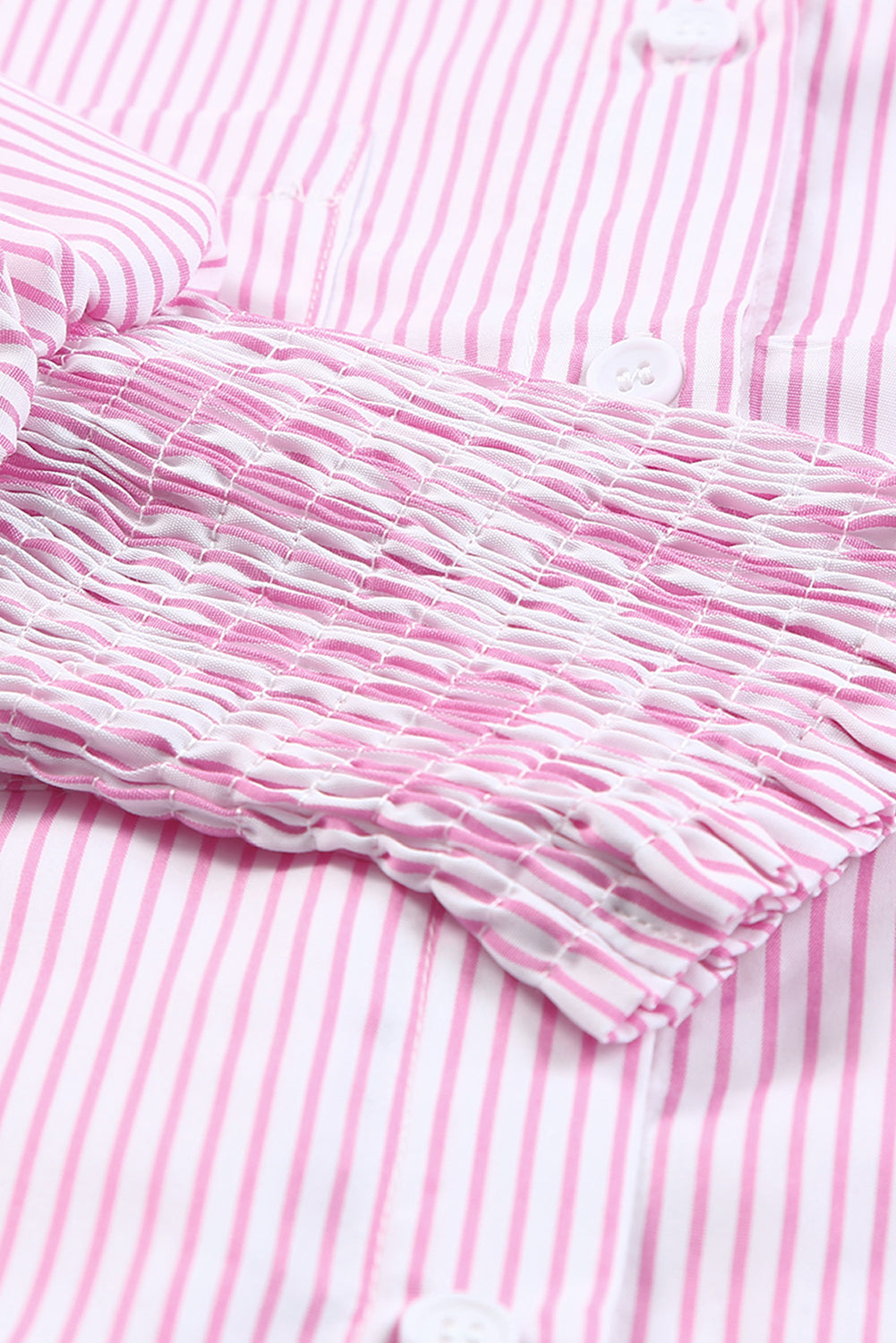 Pink Striped Pocket Button Up Plus Size Shirt 6e69eba2df96d405