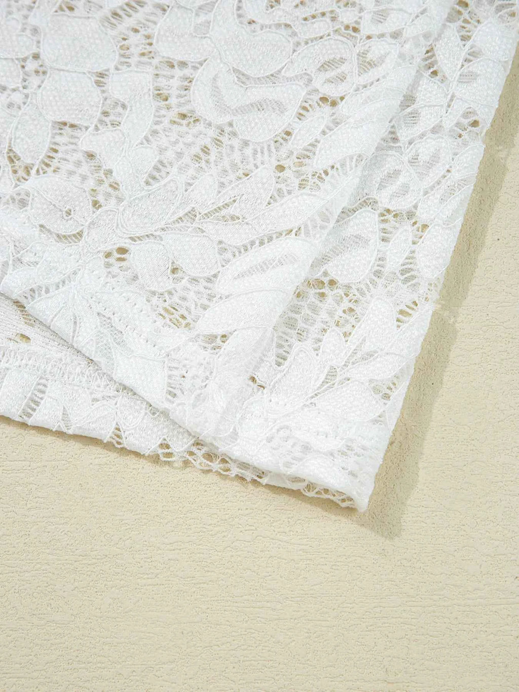 Lace Crochet Bell Sleeve Mock Neck Blouse 6ec3960f5fdc4e7c81499b4755cd6c1e-Max-Origin