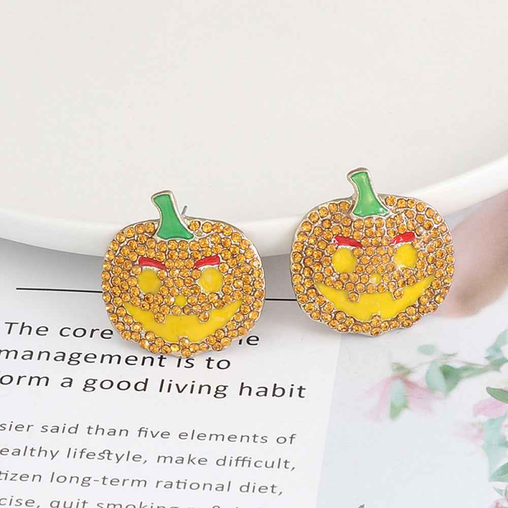 Demon Pumpkin Rhinestone Alloy Earrings 6f38dd9e169745c8a2f88d47e7da057d-Max