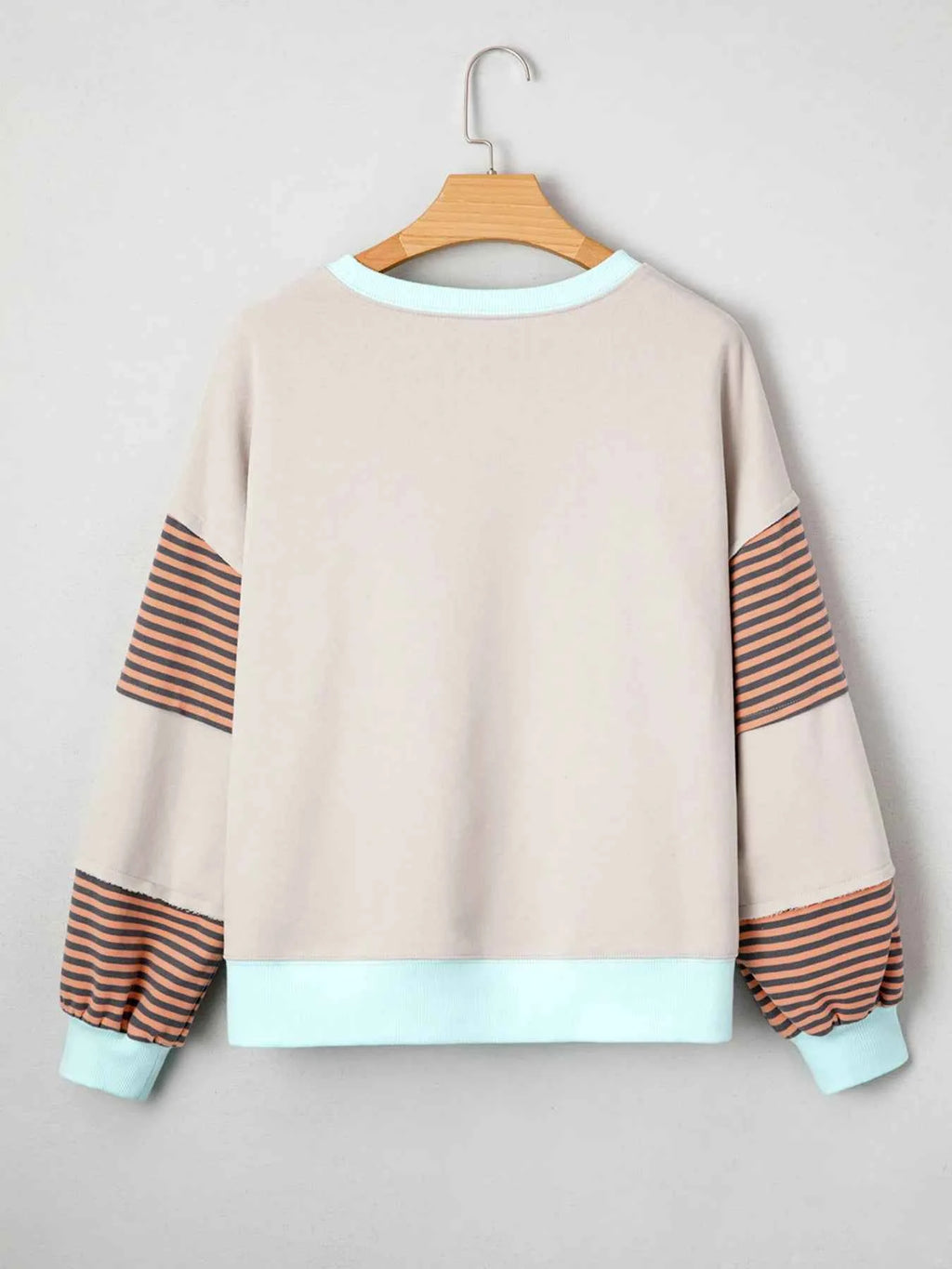 Striped Colorblock Patchwork Drop Shoulder Sweatshirt 6fdb0303a824465aac3028f7eb47655a-Max-Origin