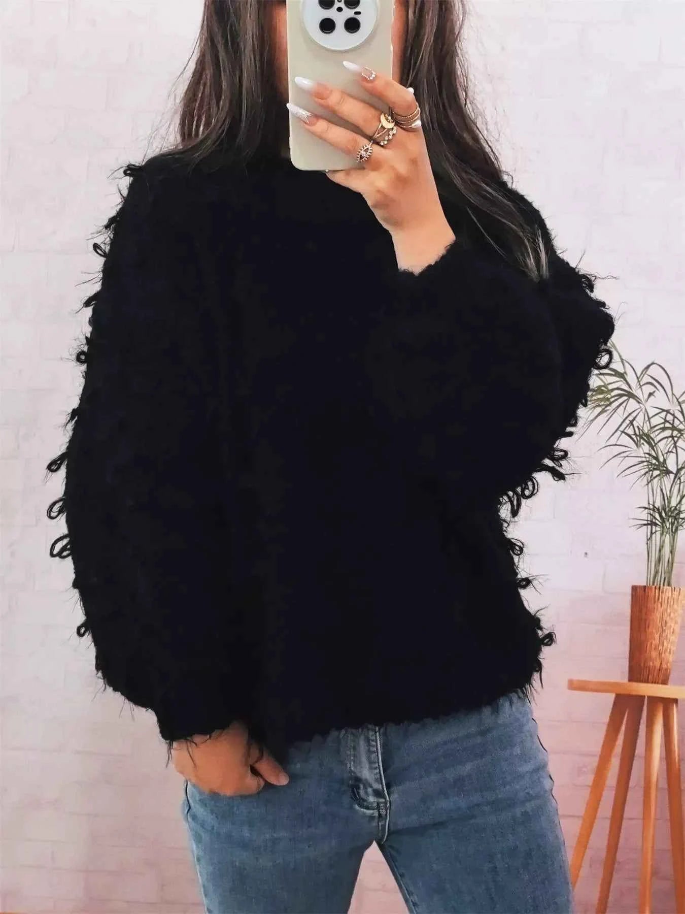 Chunky Round Neck Long Sleeve Sweater 6ff7348bf35d489fb24e155ea736359e-Max-Origin