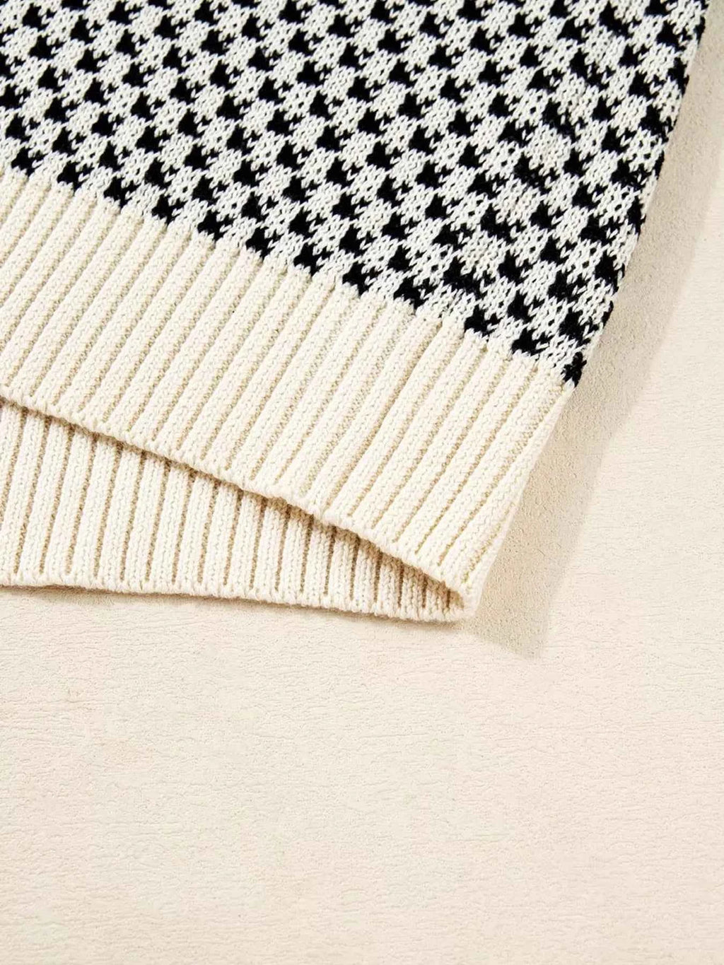 Contrast Color Pattern Lantern Sleeve Sweater 703369812bb74792ac670845b13973ef-Max-Origin