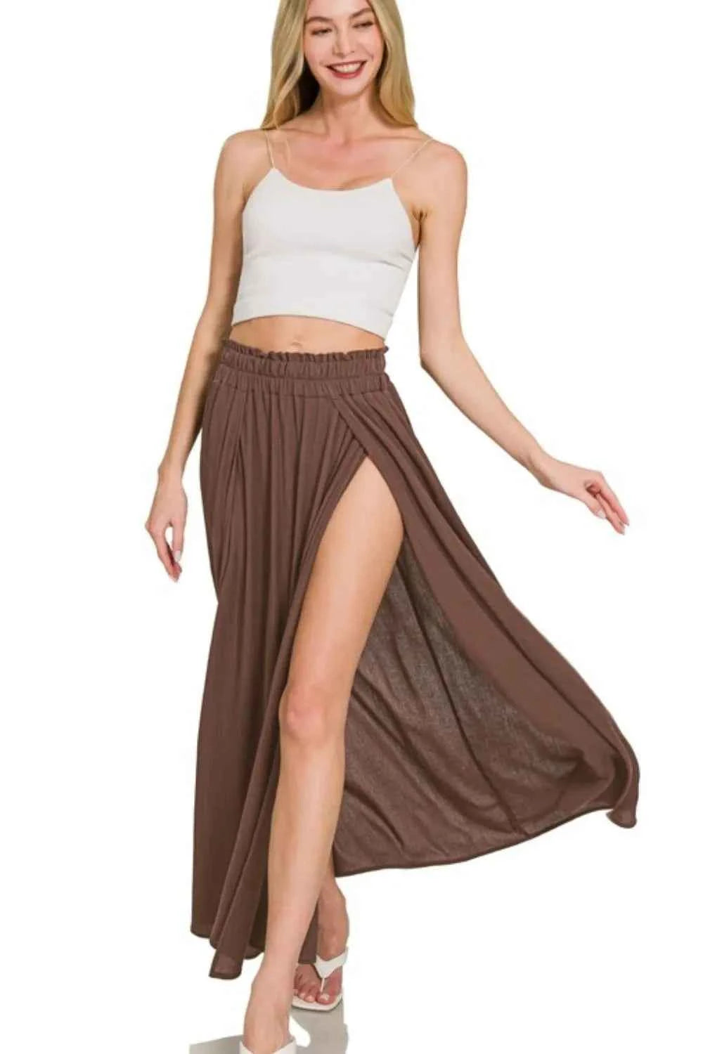 Zenana Woven Crinkle Gauze Long Skirts 70640ec1-94bf-4b2e-ae4b-02ae2df0ae1c-Max-Origin
