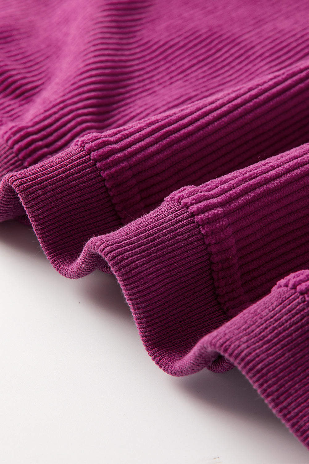 White Drop Shoulder Rib Knit Oversized Sweatshirt 708093627697fa66